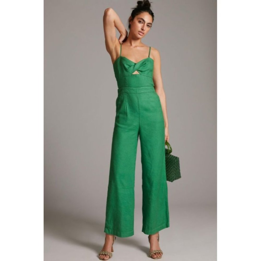 Maeve Emerald Green Wide-Leg Jumpsuit